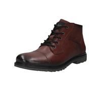 Schnürboots BUGATTI, Herren, Gr. 41, rot, Leder, used, casual, Schuhe, Boots, Herrenschuh, Stiefelette mit seitlichem Logo-Branding (63364629-41) rot