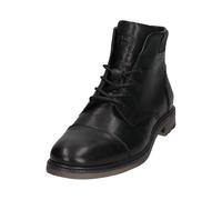 Schnürboots BUGATTI, Herren, Gr. 41, schwarz, Leder, Basic, Schuhe, Stiefel, Schnürstiefelette, Business-Boots mit Reißverschluss (96347025-41) schwarz