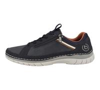 Bugatti Slip-On-Sneaker Rickson Herren 40 Dunkelblau Lederimitat/Textil Kontrastnaht