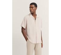 Kurzarmhemd BUGATTI, Herren, Gr. XL, Normalgrößen, 30, beige, 54% Baumwolle, 46% Viskose, unifarben, casual, regular fit, Kurzarm gerader Abschluss, Hemden, mit Reverskragen (81445857-XL) 30, beige