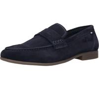 Slipper BUGATTI "bugatti Slipper Leder", Herren, Gr. 42, dunkelblau, Leder, Schuhe Slipper (87747204-42) dunkelblau