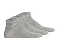 bugatti Herren Sneakersocken 3er Pack - Socks Soft Cotton Uni Basic 39-42 Grau