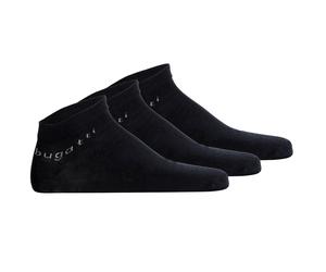bugatti Herren Sneakersocken 3er Pack - Socks Soft Cotton Uni Basic 43-46 Blau