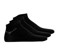 bugatti Herren Sneakersocken 3er Pack - Socks Soft Cotton Uni Basic 43-46 Schwarz