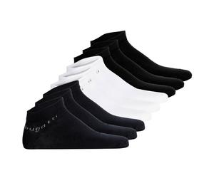 bugatti Herren Sneakersocken 9er Pack - Socks Soft Cotton Uni Basic Schwarz/Weiß/Dunkelblau 43-46