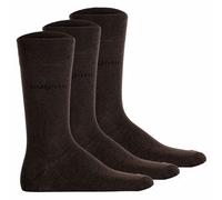 bugatti Herren Socken, 3er Pack - Socks Soft Cotton Uni Basic 43-46 Braun