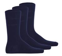 bugatti Herren Socken, 3er Pack - Socks Soft Cotton Uni Basic Dunkelblau 39-42