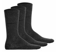 bugatti Herren Socke 3 er Pack 6703 smooth cotton, Gr. 43-46, Grau (620 - anthracite)