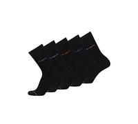 bugatti Herren Socken - 5er Box Baumwollsocken für Alltag und Freizeit - 5 Paar Herren-Socken 39-42 in black