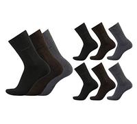 bugatti Herren Socken 6er Pack uni basic Farben Size:39-42, Farben:blk/ant/bra