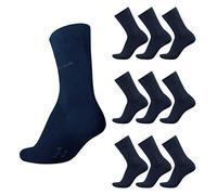 bugatti Herren Socken 9er Pack - Größe 47-50, Farbe Dark Navy - Atmungsaktive Baumwollmischung, Bequeme & Verstärkte Ferse & Spitze