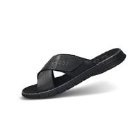 bugatti Pantoletten Herren Veloursleder schwarz, 46 (11)