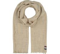 bugatti Herren Sommerschal luftig lässig | Nadelstreifen Design | Fransen | 100% Baumwolle | 80 x 180 cm Khaki