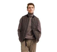 Steppweste BUGATTI "Airseries", Herren, Gr. 54, 90, braun, 100% Polyester, unifarben, regular fit, Westen Steppweste, Regular Fit mit Wellensteppung (88647744-54) 90, braun