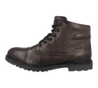bugatti Schnürboots Herren Glattleder grau, 46 (11)