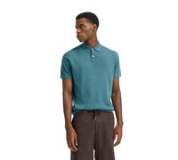 Poloshirt BUGATTI, Herren, Gr. L, 550, flaschengrün, 100% Baumwolle, unifarben, casual, regular fit, Rundhals, Kurzarm Rippbündchen, Shirts, in feiner Strickstruktur (87627445-L) 550, flaschengrün