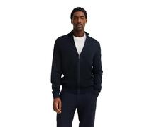 Strickjacke BUGATTI Gr. 3XL, blau (marine) Herren Strickjacken mit Reißverschluss (72075021-XXXL)