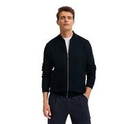 Bugatti Herren-Sweatjacke Regular Fit mit Strukturmuster Marine Größe 3XL