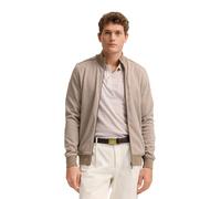 Sweatjacke BUGATTI "Elegant", Herren, Gr. 3XL, 40, beige, Sweatware, 60% Baumwolle, 40% Polyester, unifarben, normal, ohne Ausschnitt, Sweatjacken Sweatjacke, im Jaquard-Design Modern Fit (26687720-XX