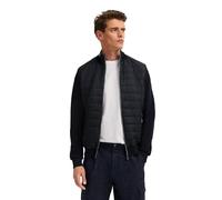 Sweatjacke BUGATTI "Basic Essential", Herren, Gr. L, blau (marine), Sweatware, 90% Baumwolle, 10% Polyester, unifarben, normal, ohne Ausschnitt, Rippbündchen, Sweatjacken Sweatjacke, Modern Fit in Ste