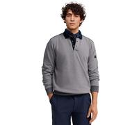 Polokragenpullover BUGATTI "Modern Fit", Herren, Gr. M, 390, marine, Sweatware, 70% Baumwolle, 25% Polyester, 5% Elasthan, unifarben, normal, Pullover, mit Druckknöpfen (26611251-M) 390, marine