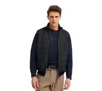 Sweatweste BUGATTI "Regular Fit", Herren, Gr. 4XL, blau (390, marine), 100% Baumwolle, unifarben, regular fit, ohne Ausschnitt, Westen, mit Stehkragen und aus reine Baumwolle (42854117-4XL) 390, marin