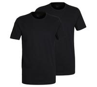 bugatti Herren T-Shirt, 2er Pack - Unterhemd, Crew Neck, Rundhals, Slim fit, schwarz, 2XL Schwarz