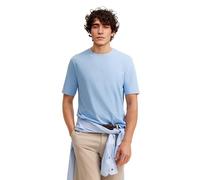 T-Shirt BUGATTI "Basic", Jungen, Gr. XXL, blau (320, hellblau), 100% Baumwolle, unifarben, normal, Rundhals, Shirts T-Shirt, aus Baumwolle Modern Fit Rundhals (58509001-XXL) 320, hellblau