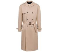 Trenchcoat BUGATTI, Herren, Gr. 54, 40, beige, 97% Baumwolle, 3% Elasthan, unifarben, casual, normal, Langarm lange Manschette, Mäntel, mit Bindegurt & Hemdkragen (79188704-54) 40, beige
