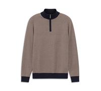 bugatti Herren Troyer 7500-15514E Regular Fit Struktur kurzer Reißverschluss