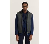 Funktionsweste BUGATTI, Herren, Gr. 50, grau (270, dunkelgrau), 100% Polyester, unifarben, regular fit, ohne Ausschnitt, Westen, wasserabweisend mit Kapuze (67999441-50) 270, dunkelgrau