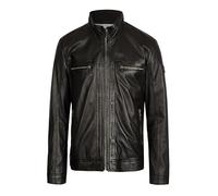Bugatti Herren Zeitlose Lederjacke BUMATTI mit Stehkragen