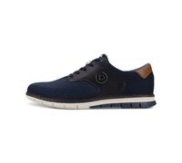 Bugatti Schnürhalbschuh aus atmungsaktivem Materialmix, Memory Foam, elastische Schnürsenkel, Dunkelblau, 45 EU