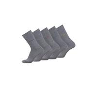 bugatti Herrensocken - 5er Box Baumwollsocken für Alltag und Freizeit - hell grau 39-42