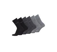 bugatti Herrensocken 6er Box- Stilvolle Sockenbox Baumwollsocken für Männer mit Komfort und Eleganz - schwarz 39-42