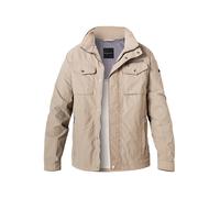 bugatti Jacke Herren Stehkragen Mikrofaser beige, 48 (S)