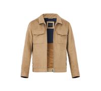 bugatti Jacke Herren Umlegekragen Mikrofaser beige, 52 (L)