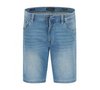 Bermudas BUGATTI, Herren, Gr. 50, Normalgrößen, 335, blau, 87% Baumwolle, 11% Polyester, 2% Elasthan, unifarben, casual, normal, Hosen, im Used-Wash-Design (83740060-50) 335, blau