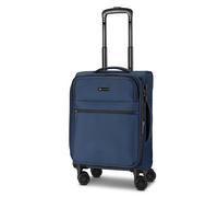 BUGATTI Kabinen-Koffer für Damen und Herren | Kleiner Cabin-Trolley 36.5 x 19.5 x 55cm aus hochwertigem, flexiblem Polyester Material | Erweiterbar & Doppelrolle| Valencia Soft Serie