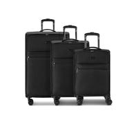 bugatti Valencia Soft 4 Rollen Kofferset 3-teilig mit Dehnfalte schwarz