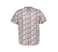 bugatti Kurzarmhemd Herren Regular Fit Kurzarm Baumwolle beige, XL