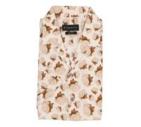 bugatti Kurzarmhemd Herren Regular Fit Kurzarm Leinen beige, M