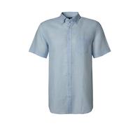 bugatti Kurzarmhemd Herren Slim Fit Kurzarm Leinen blau, L