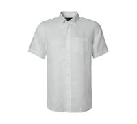 bugatti Kurzarmhemd Herren Slim Fit Kurzarm Leinen weiß, XL