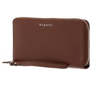 bugatti Lady Top Zip Around Wallet Cognac