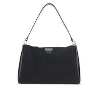 bugatti Leah Schultertasche L, Damen-Tasche aus Kunstleder mit zwei Schulterriemen, schwarz
