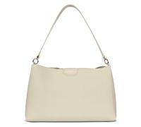 bugatti Leah Schultertasche L, Damen-Tasche aus Kunstleder mit zwei Schulterriemen, beige