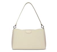 bugatti Leah Schultertasche M, Damen-Tasche aus Kunstleder mit zwei Schulterriemen, beige