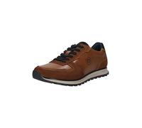 bugatti Herren Materialmix-Sneaker im klassischen Business-Stil, Cognac, 40 EU
