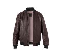 bugatti Lederblouson Herren Stehkragen Lammleder braun, 58 (3XL)